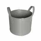 Mbajtësja cilindrike e logit në lëkurë të rigjeneruar me rrota Tonda Firestyle Viadurini