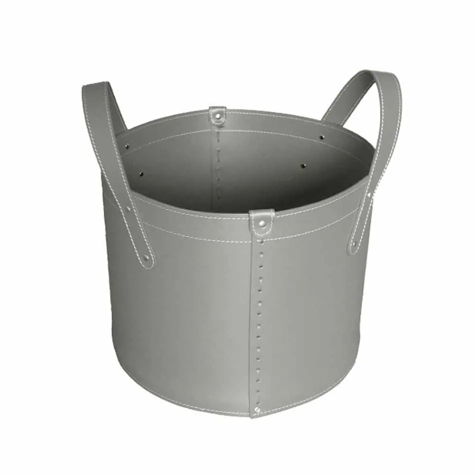 Mbajtësja cilindrike e logit në lëkurë të rigjeneruar me rrota Tonda Firestyle Viadurini