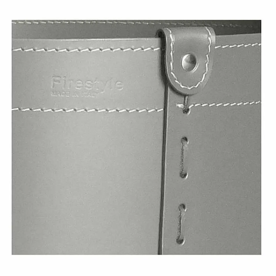 Mbajtësja cilindrike e logit në lëkurë të rigjeneruar me rrota Tonda Firestyle Viadurini