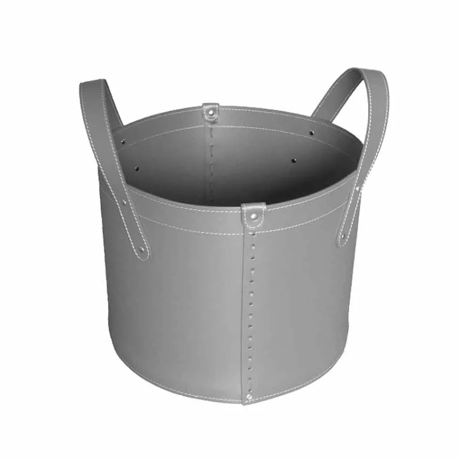 Mbajtësja cilindrike e logit në lëkurë të rigjeneruar me rrota Tonda Firestyle Viadurini