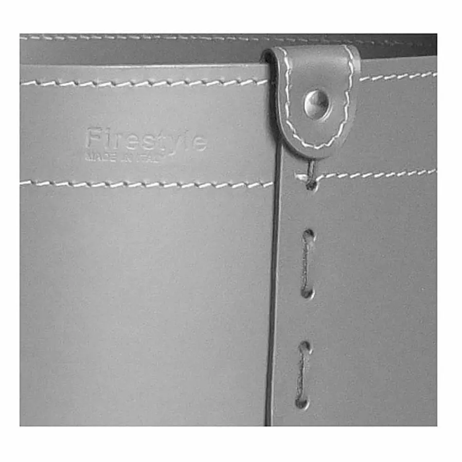 Mbajtësja cilindrike e logit në lëkurë të rigjeneruar me rrota Tonda Firestyle Viadurini