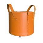 Mbajtësja cilindrike e logit në lëkurë të rigjeneruar me rrota Tonda Firestyle Viadurini