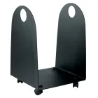 Mbajtëse druri me Rrota dhe Doreza Me Metal Prodhuar në Itali - Pulëbardhë Viadurini