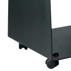 Mbajtëse druri me Rrota dhe Doreza Me Metal Prodhuar në Itali - Pulëbardhë Viadurini