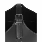 Mbajtëse shtëpie e druve të zjarrit me rrota në lëkurën moderne të rigjeneruar Fabia Viadurini