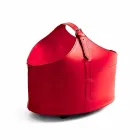 Mbajtëse shtëpie e druve të zjarrit me rrota në lëkurën moderne të rigjeneruar Fabia Viadurini