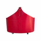 Mbajtëse shtëpie e druve të zjarrit me rrota në lëkurën moderne të rigjeneruar Fabia Viadurini