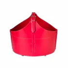 Mbajtëse shtëpie e druve të zjarrit me rrota në lëkurën moderne të rigjeneruar Fabia Viadurini