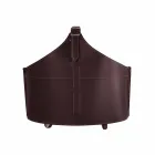 Mbajtëse shtëpie e druve të zjarrit me rrota në lëkurën moderne të rigjeneruar Fabia Viadurini