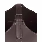 Mbajtëse shtëpie e druve të zjarrit me rrota në lëkurën moderne të rigjeneruar Fabia Viadurini