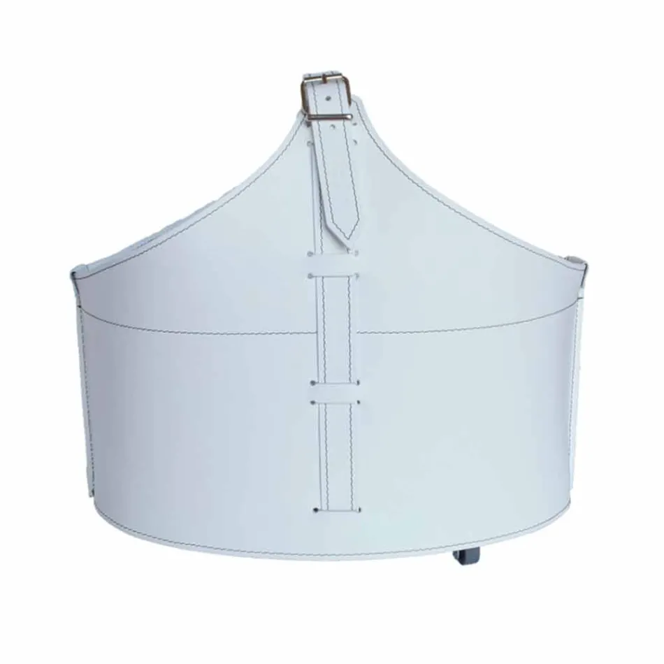 Mbajtëse shtëpie e druve të zjarrit me rrota në lëkurën moderne të rigjeneruar Fabia Viadurini