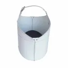 Mbajtëse shtëpie e druve të zjarrit me rrota në lëkurën moderne të rigjeneruar Fabia Viadurini