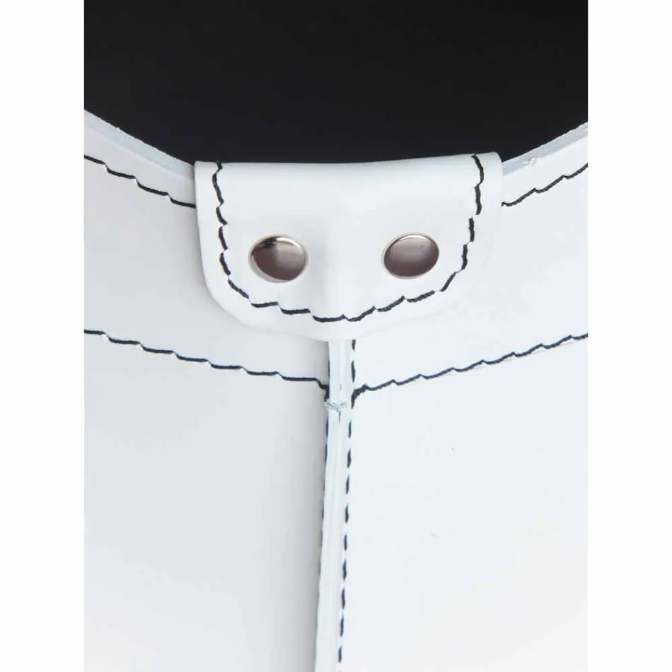 Mbajtëse shtëpie e druve të zjarrit me rrota në lëkurën moderne të rigjeneruar Fabia Viadurini