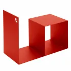 Mbajtës druri i brendshëm në çelik me ngjyrë me tavolinë kafeje të prodhuar në Itali - Cecio Viadurini