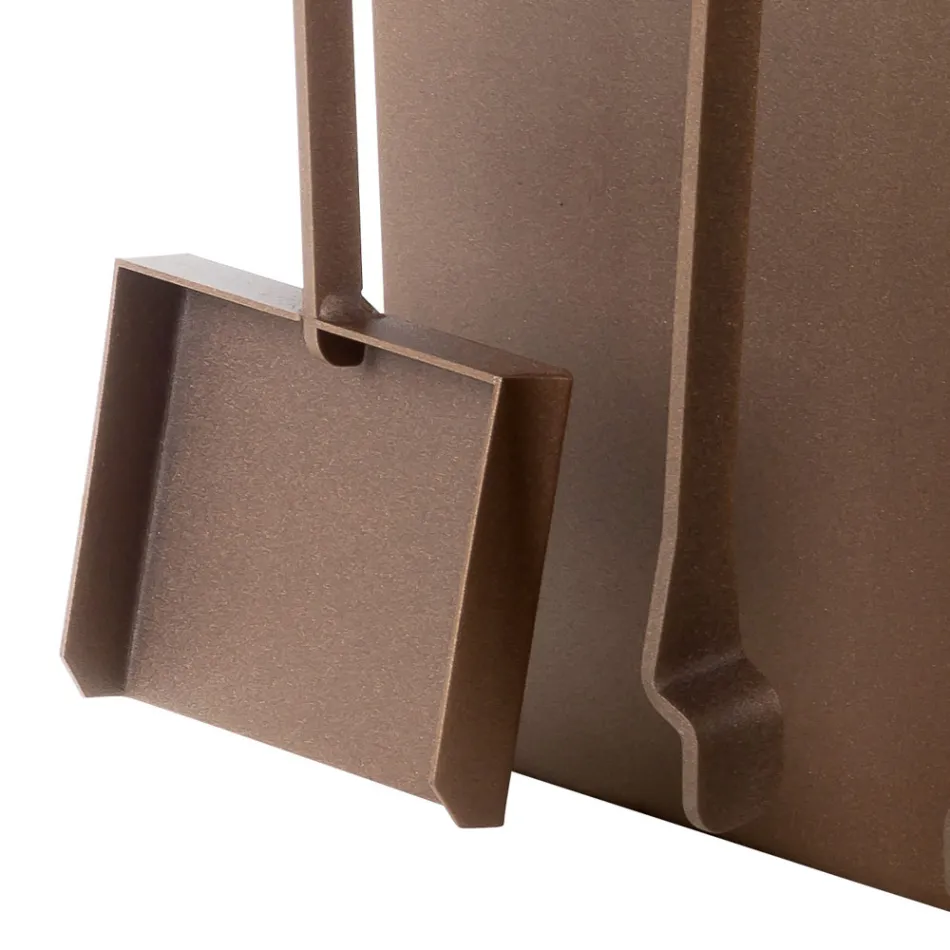 Mbajtës i shtëpisë së druve të zjarrit në çelik kafe të bërë në Itali me mjete - Volturno Viadurini