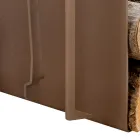 Mbajtës i shtëpisë së druve të zjarrit në çelik kafe të bërë në Itali me mjete - Volturno Viadurini