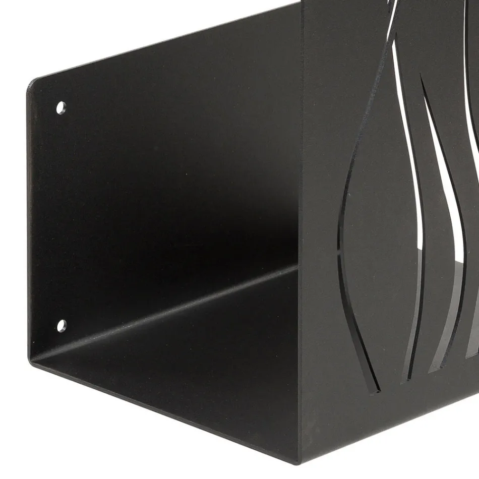 Mbajtëse për dru zjarri për shtëpi në çelik të lyer Prodhuar në Itali - Ghino Viadurini