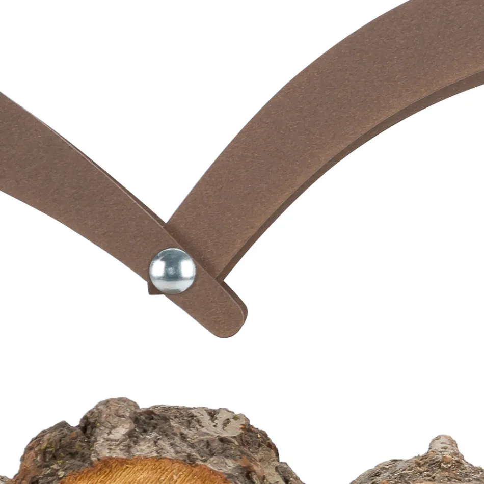 Mbajtës shtëpie prej druri në kafe çeliku të bërë në Itali - dashuri Viadurini