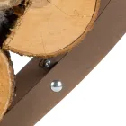 Mbajtës shtëpie prej druri në kafe çeliku të bërë në Itali - dashuri Viadurini