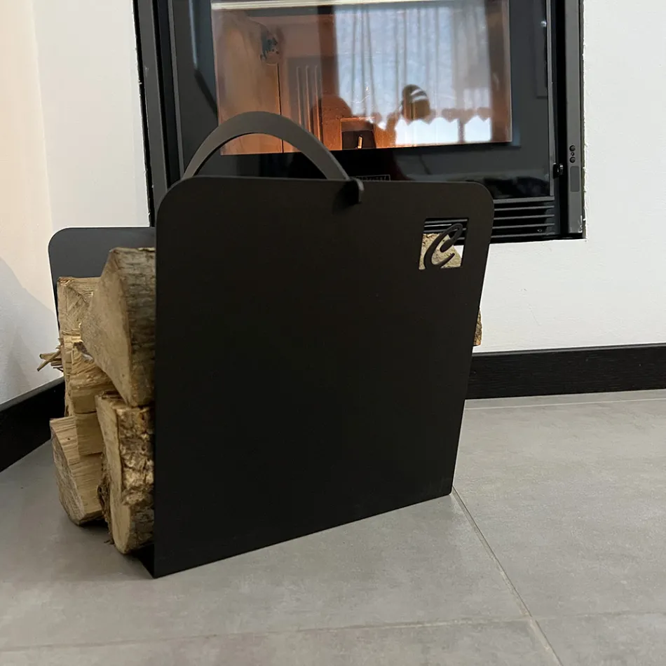 Mbajtësi i shkrimeve moderne të çelikut të zi, i bërë në Itali - Libeccio Viadurini