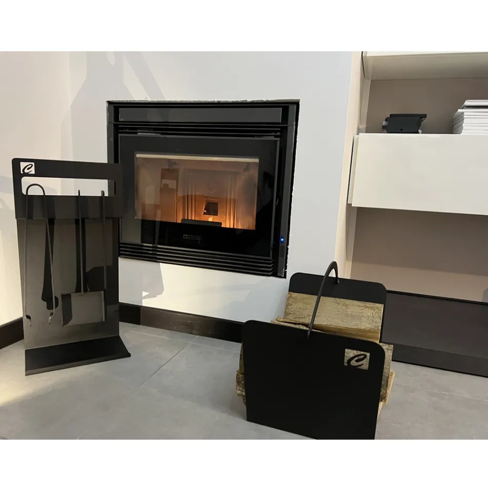 Mbajtësi i shkrimeve moderne të çelikut të zi, i bërë në Itali - Libeccio Viadurini