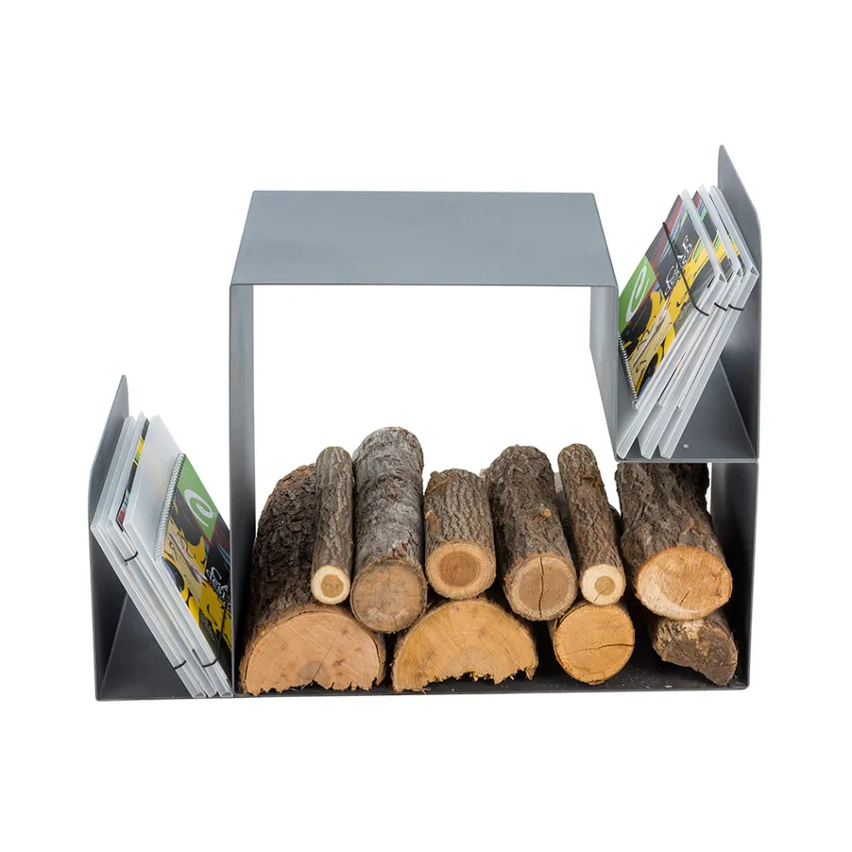 Dizajn mbajtës i trungut për ambiente të brendshme në çelik gri Prodhuar në Itali - Tramontana Viadurini