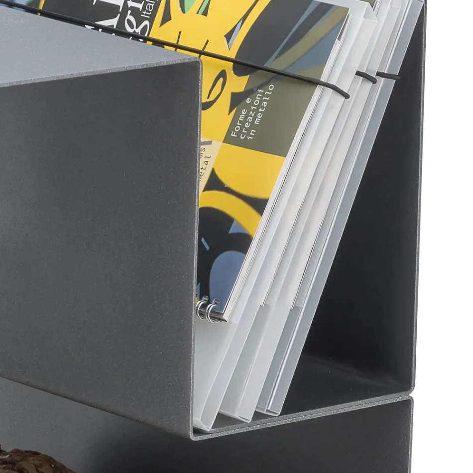 Dizajn mbajtës i trungut për ambiente të brendshme në çelik gri Prodhuar në Itali - Tramontana Viadurini