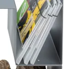 Dizajn mbajtës i trungut për ambiente të brendshme në çelik gri Prodhuar në Itali - Tramontana Viadurini