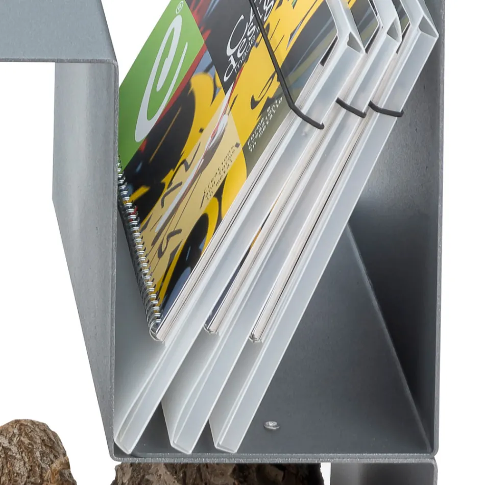 Dizajn mbajtës i trungut për ambiente të brendshme në çelik gri Prodhuar në Itali - Tramontana Viadurini