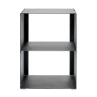 Mbajtëse dru zjarri në çelik e lyer me bojë të zezë Prodhuar në Itali - Fiamme Viadurini