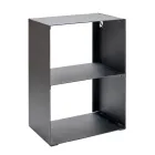 Mbajtëse dru zjarri në çelik e lyer me bojë të zezë Prodhuar në Itali - Fiamme Viadurini