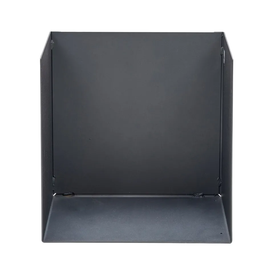 Mbajtëse dru zjarri në çelik të lyer me ngjyrë të zezë Prodhuar në Itali - Fiamme Viadurini