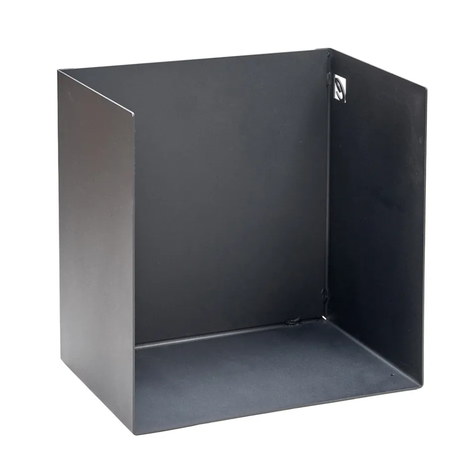 Mbajtëse dru zjarri në çelik të lyer me ngjyrë të zezë Prodhuar në Itali - Fiamme Viadurini