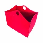 Mbajtës log në lëkurë të rigjeneruar me rrota WoodBag të bëra në Itali Viadurini