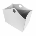 Mbajtës log në lëkurë të rigjeneruar me rrota WoodBag të bëra në Itali Viadurini