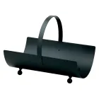 Mbajtëse trungje metalike me dorezë dhe 4 këmbë Prodhuar në Itali - Buffalo Viadurini