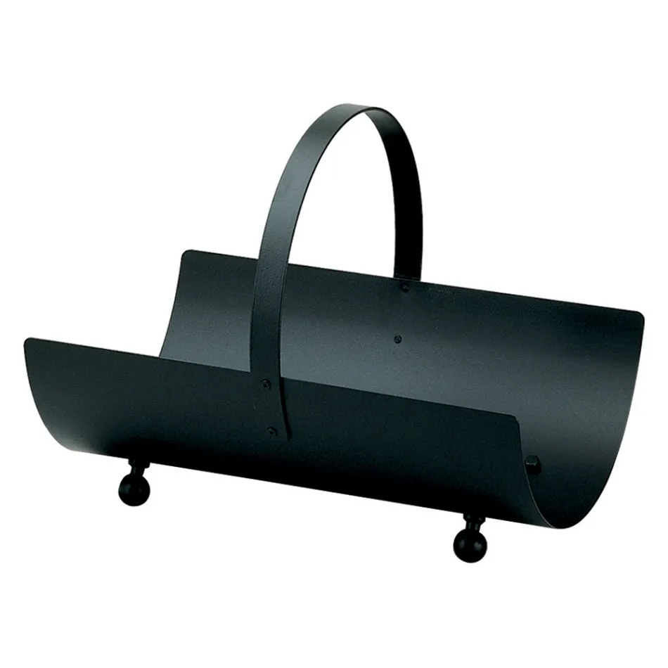 Mbajtëse trungje metalike me dorezë dhe 4 këmbë Prodhuar në Itali - Buffalo Viadurini