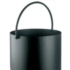 Mbajtëse trungje metalike me dorezë e sipërme dhe rrota Made in Italy - Bizon Viadurini