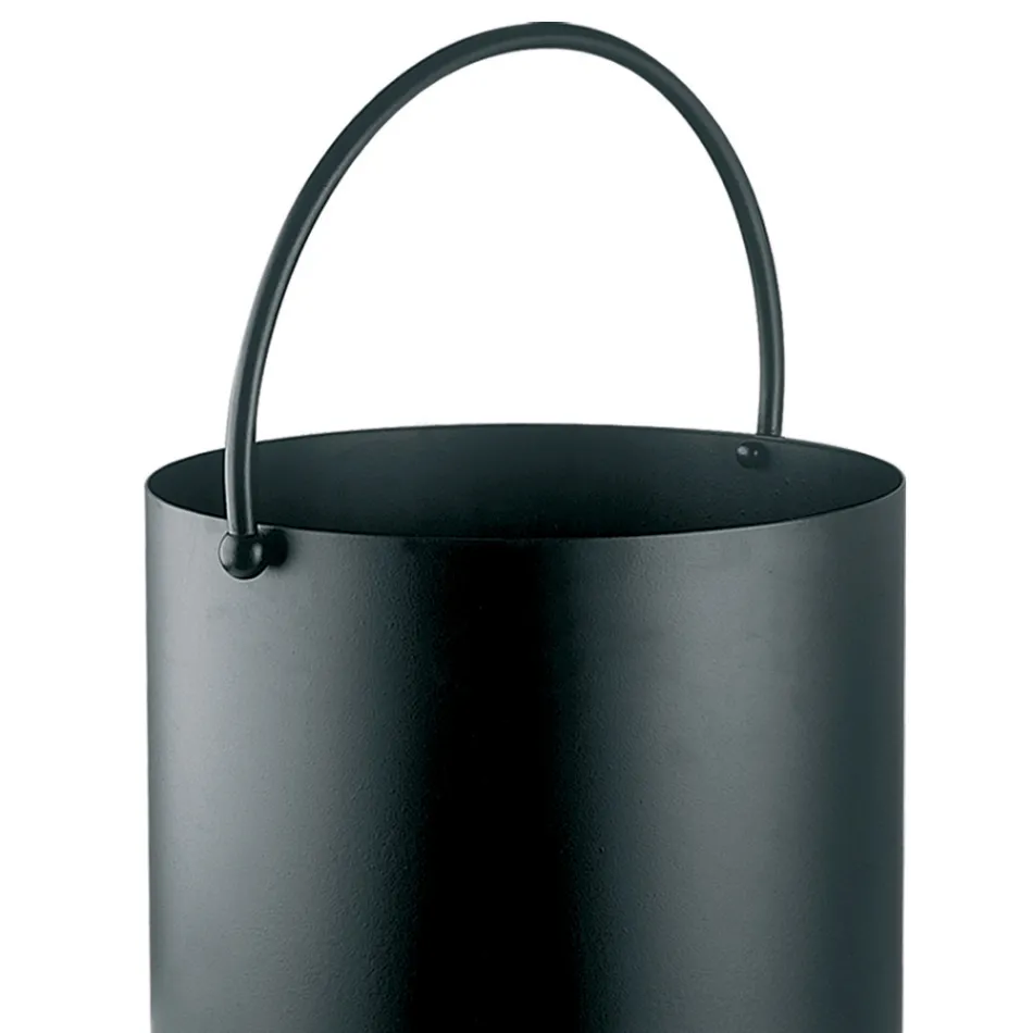 Mbajtëse trungje metalike me dorezë e sipërme dhe rrota Made in Italy - Bizon Viadurini