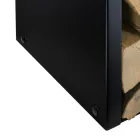 Mbajtëse Moderne Log në Çelik të Pikturuar Prodhuar në Itali - Patrik Viadurini