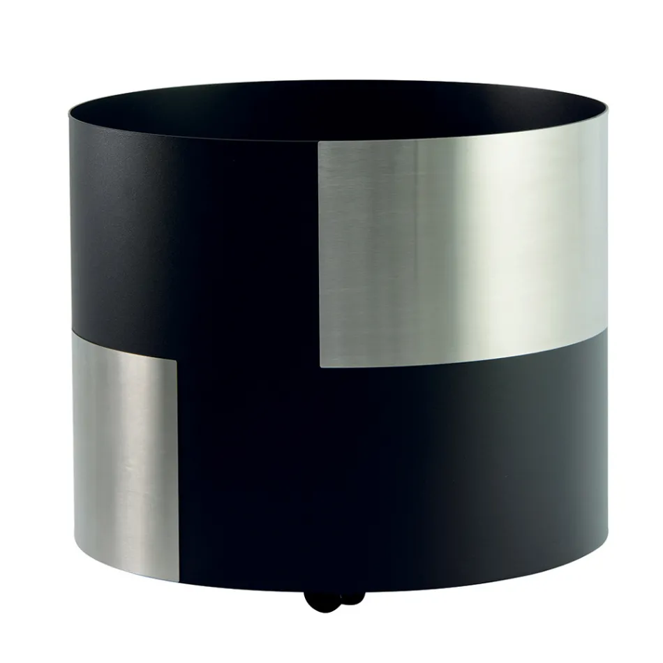 Mbajtëse Druri Moderne Me Metal me Rrota Prodhuar në Itali - Laps Viadurini