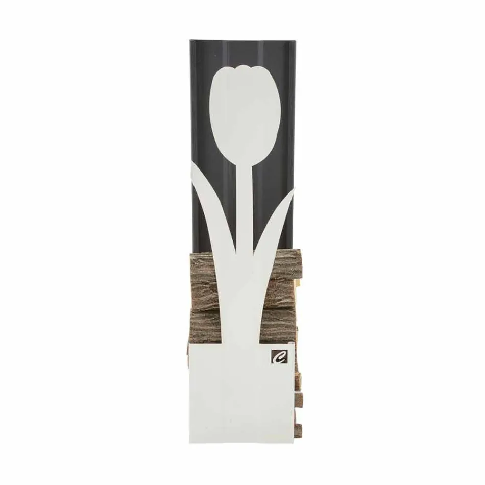 Mbajtëse fireplace për Camino Caf Design Made in Italy PLV F Viadurini