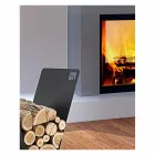 Mbajtës fireplace për Camino Caf Design Made in Italy PVV Viadurini
