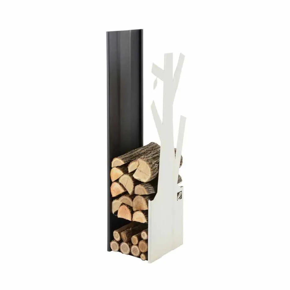 Mbajtës i druve të zjarrit për Fireplace Made in Italy Design PLVA-028 Viadurini