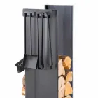 Dizajnoni Mbajtësin e druve të zjarrit me 4 Vegla të Brendshme Prodhuar në Itali - Xhenet Viadurini