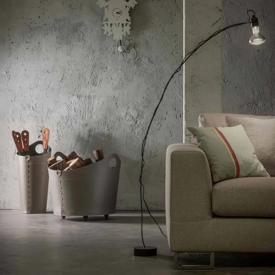 Mbajtës i druve të zjarrit, mbajtës hekuri dhe pranga për lëkurën e Nicad, e bërë në Itali Viadurini