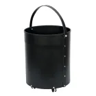 Mbajtëse trungje e rrumbullakët në lëkurë eko me rrota Made in Italy - Kameleon Viadurini