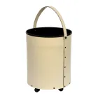 Mbajtëse trungje e rrumbullakët në lëkurë eko me rrota Made in Italy - Kameleon Viadurini