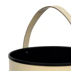 Mbajtëse trungje e rrumbullakët në lëkurë eko me rrota Made in Italy - Kameleon Viadurini