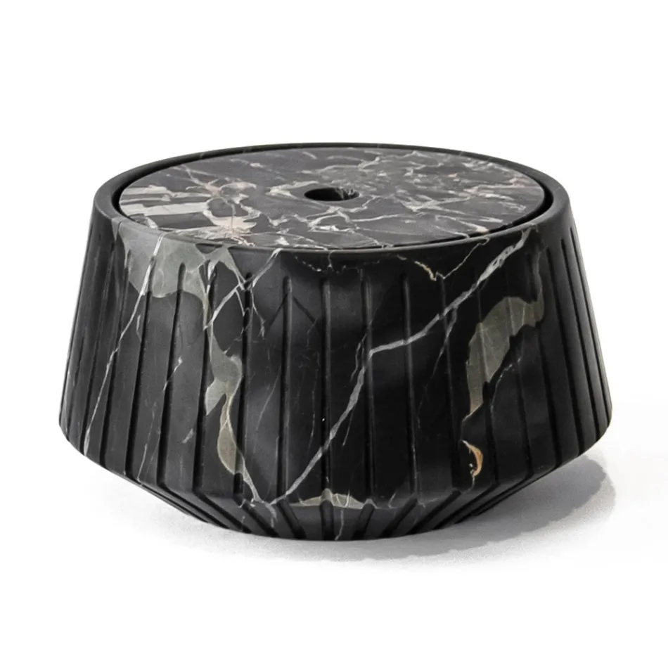 Mbajtëse magazinimi me shirita me mermer Carrara e bardhë ose e zezë Portoro - Kajro Viadurini